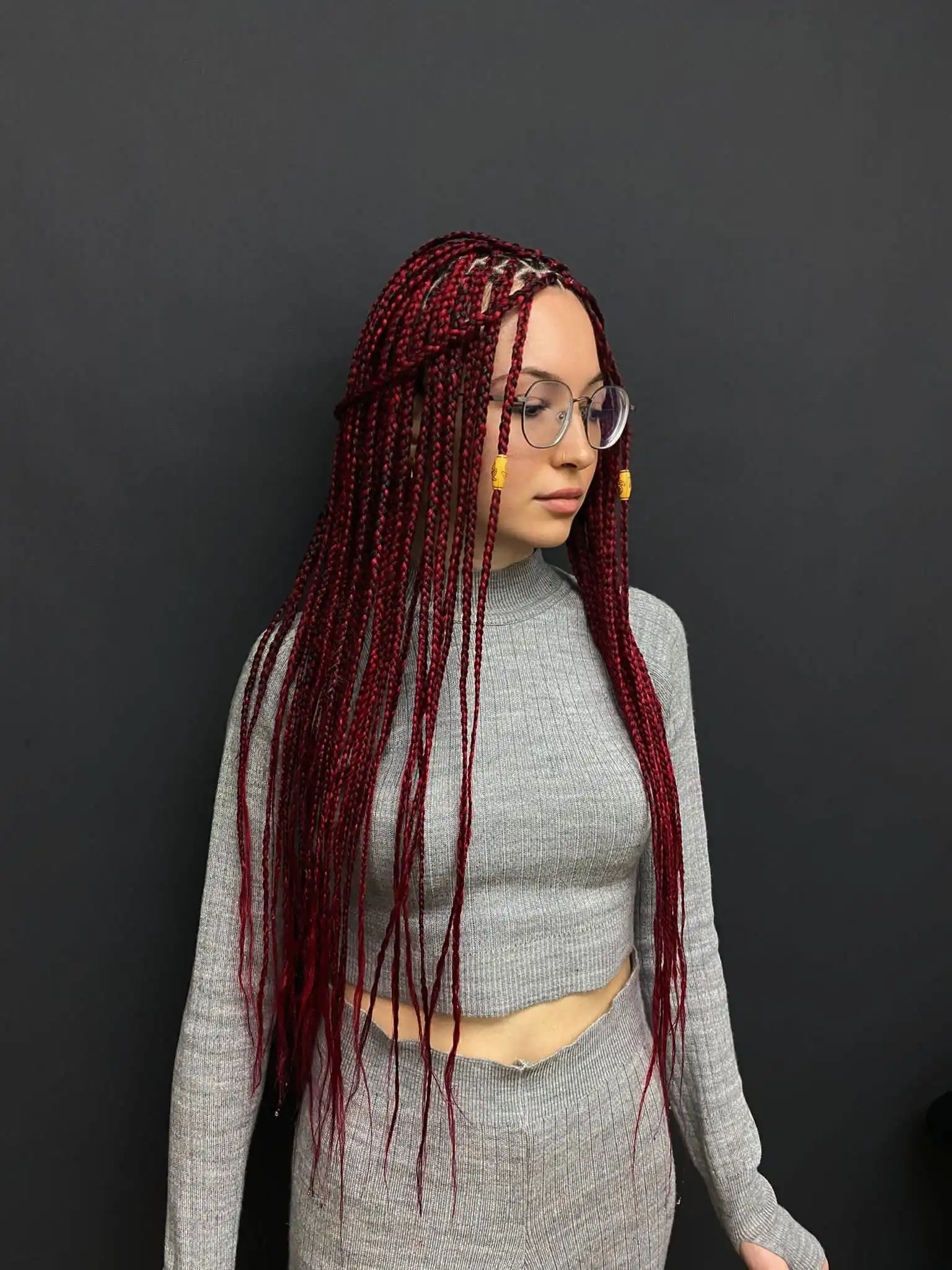 Afrika Örgüsü Modelleri - Ombre box braids saç örneği